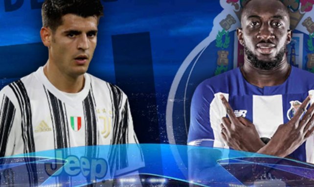 Alvaro Morata (Juventus) y Moussa Marega (FC Porto)