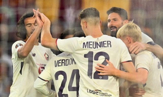 Los jugadores del Lille celebran un gol