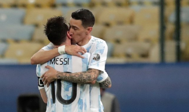 Lionel Messi y Angel Di Maria en la Copa América
