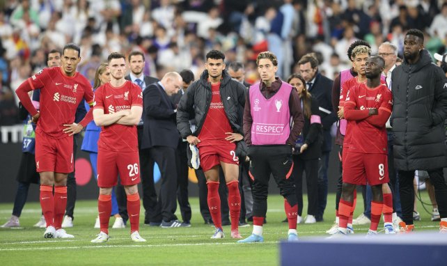 Los jugadores del Liverpool en la final de la Champions 2022