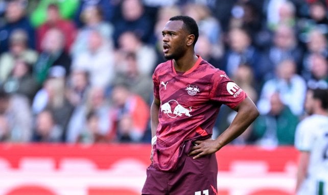 Loïs Openda con el RB Leipzig
