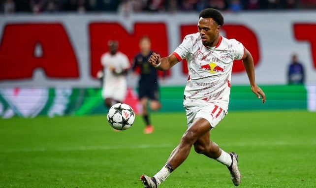 Loïs Openda con el RB Leipzig