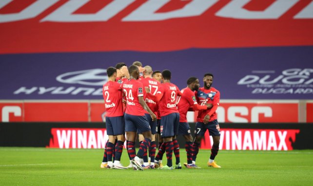 Les jugadores del Lille celebran un gol