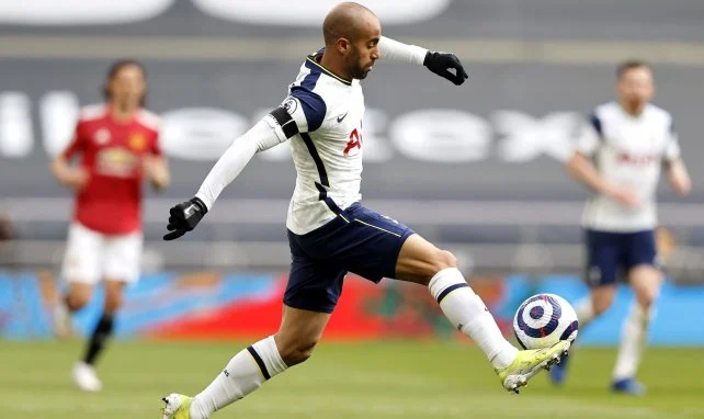 Lucas Moura con el Tottenham