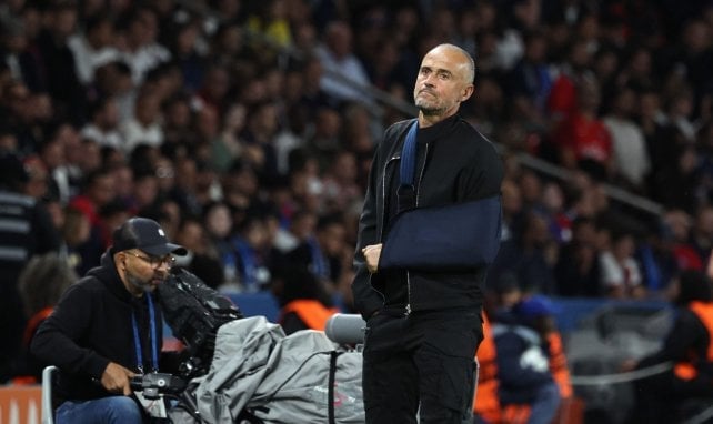 Luis Enrique en el banquillo