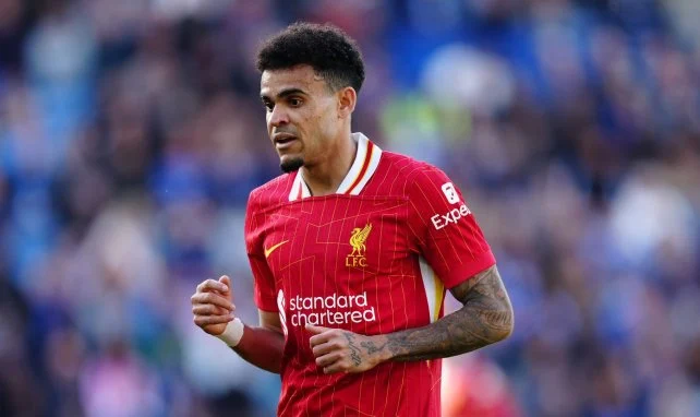 Luis Díaz con el Liverpool