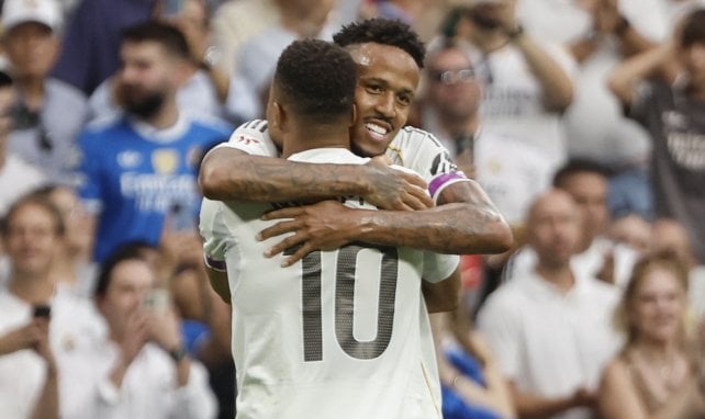 Mbappé y Militao con el Real Madrid