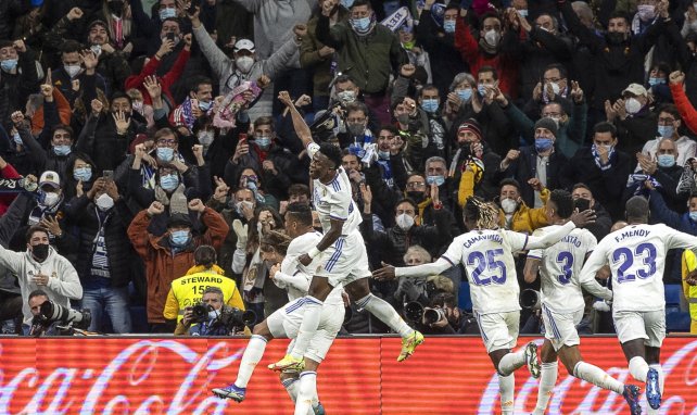 La alegría del Real Madrid con uno de sus goles