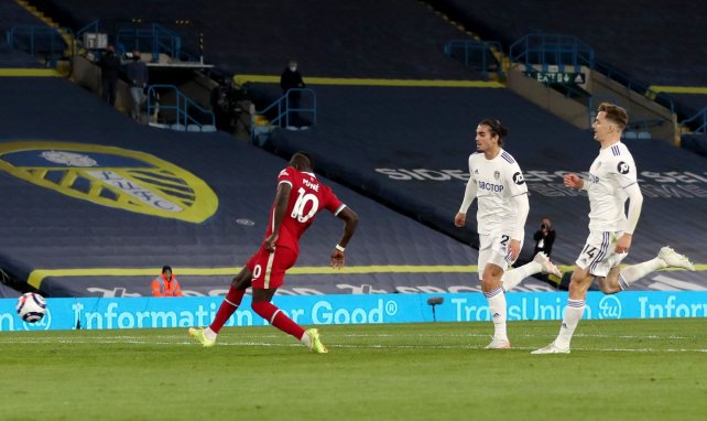 Sadio Mané, en acción frente al Leeds United