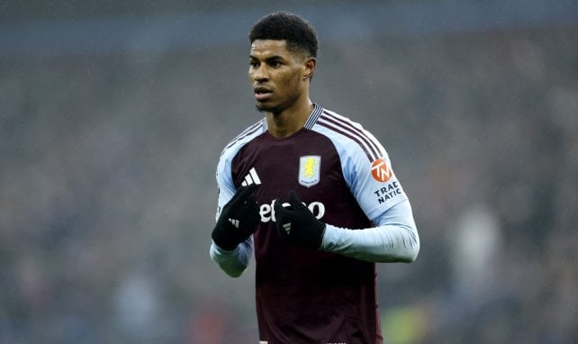 Marcus Rashford, con el Aston Villa