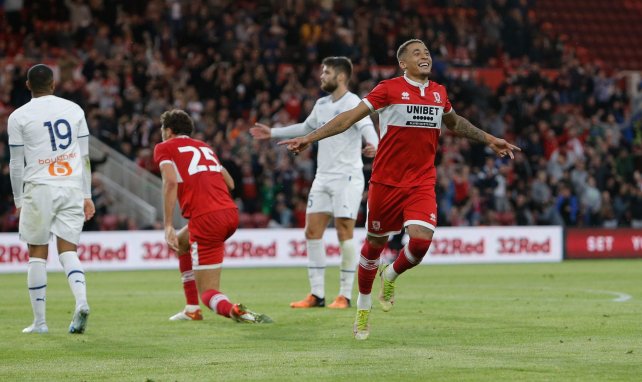 Marcus Tavernier celebra un gol con el Middlesbrough