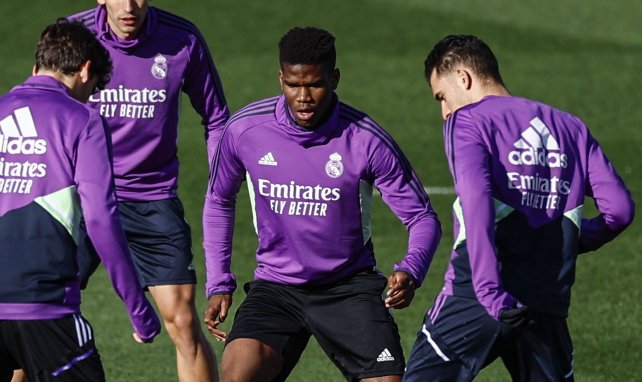 Marvel en un entrenamiento del Real Madrid