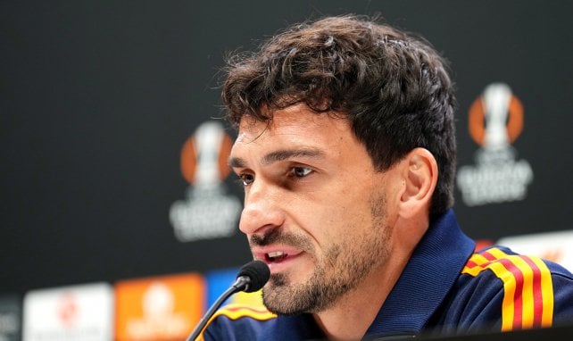 Mats Hummels en sala de prensa
