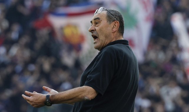 Maurizio Sarri con la Lazio