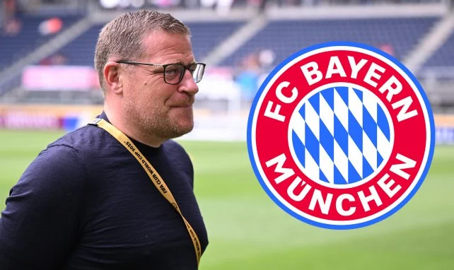 Max Eberl y el escudo del Bayern Múnich