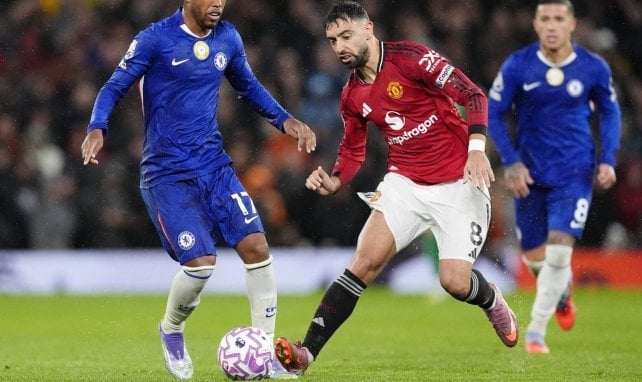 Bruno Fernandes con el Manchester United
