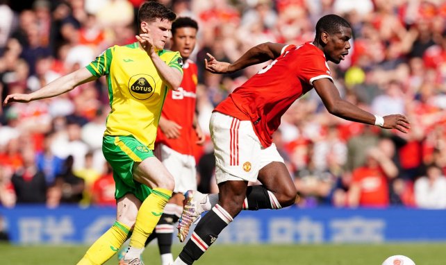 Paul Pogba, en acción con el Manchester United frente al Norwich