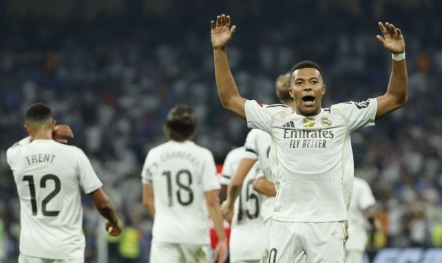 Kylian Mbappé con el Real Madrid.