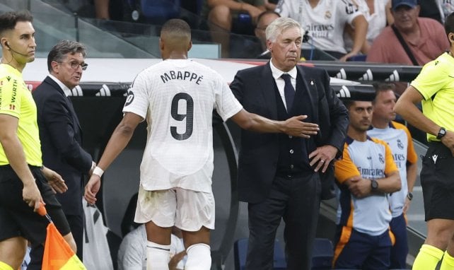 Kylian Mbappé y Carlo Ancelotti