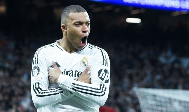 Kylian Mbappé con el Real Madrid