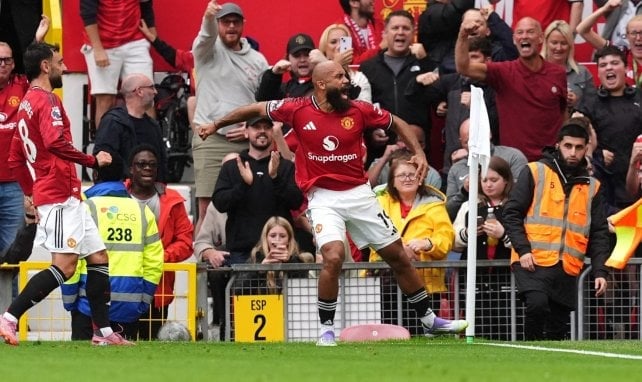 Bryan Mbeumo con el Manchester United