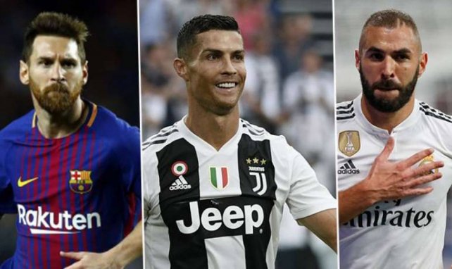 Los tres jugadores en activo que más han marcado son Ronaldo, Messi y Benzema