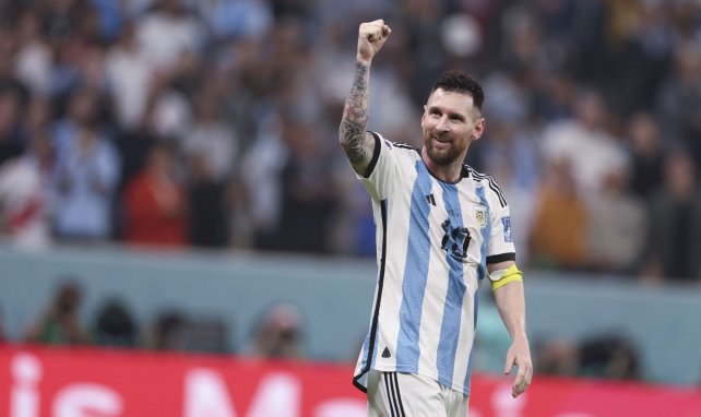 Lionel Messi celebrando