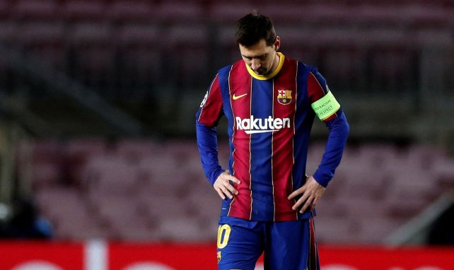 Lionel Messi en un partido del Camp Nou