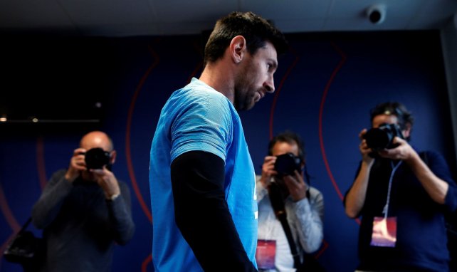 Lionel Messi, fotografiado por los periodistas