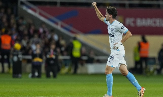 Miguel Gutiérrez celebra un gol