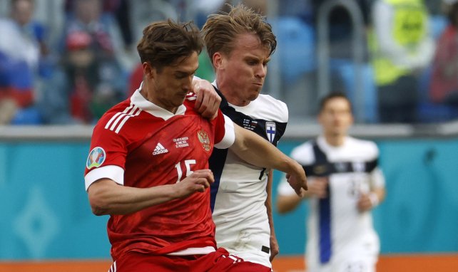 Aleksey Miranchuk con la selección rusa en la Eurocopa