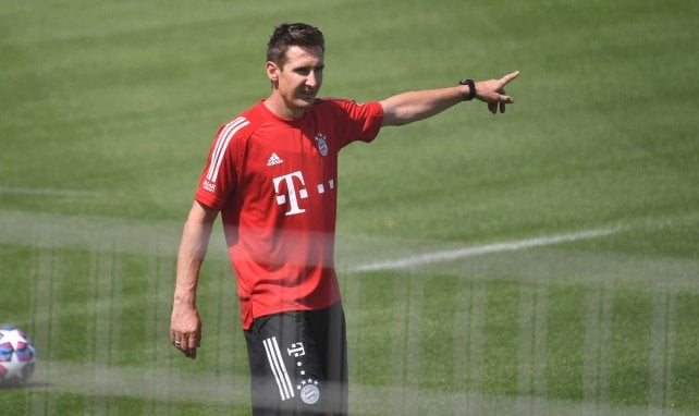Miroslav Klose en un entrenamiento del Bayern Múnich