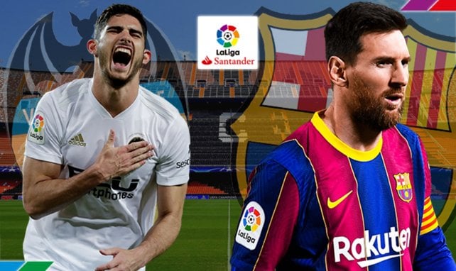 Gonçalo Guedes y Lionel Messi, titulares en Mestalla