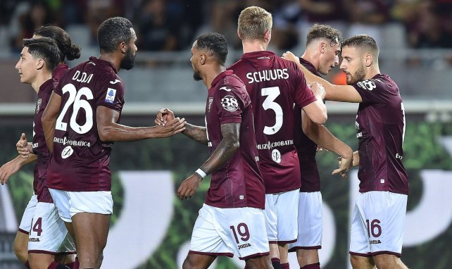 Jugadores del Torino celebrando un gol