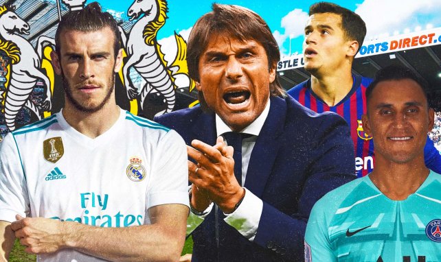 Gareth Bale, Philippe Coutinho, Keylor Navas y Antonio Conte, en la lista de fichajes del Newcastle