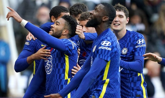 La alegría de los jugadores del Chelsea