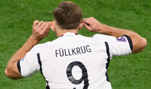 Niclas Füllkrug en acción con Alemania