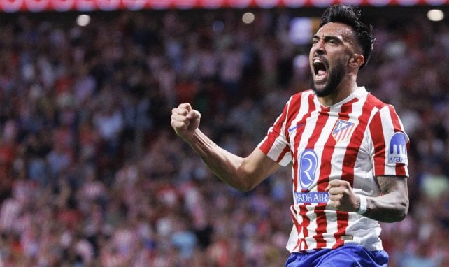 Nico González celebra un gol