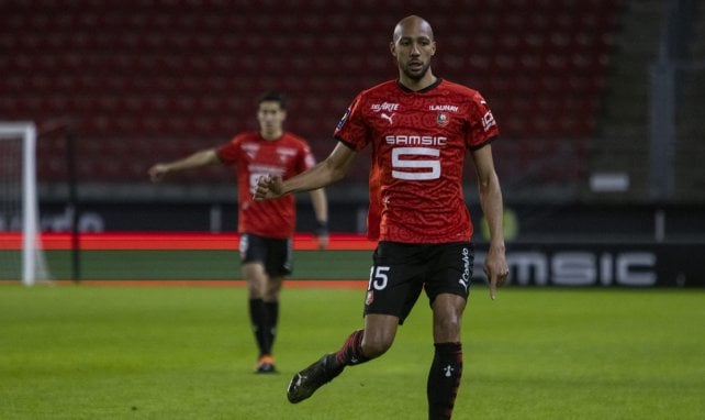 Steven N'Zonzi en su etapa del Rennes.