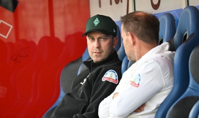 Ole Werner en el banquillo.