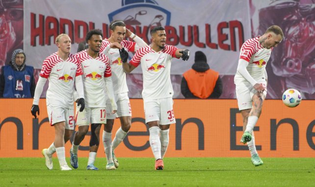 El RB Leipzig celebra un gol
