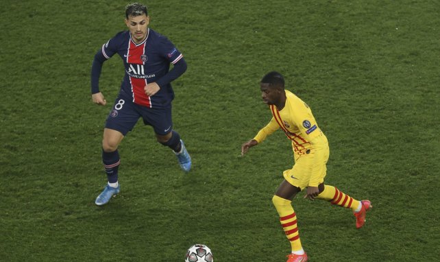 Ousmane Dembélé, en acción con el FC Barcelona