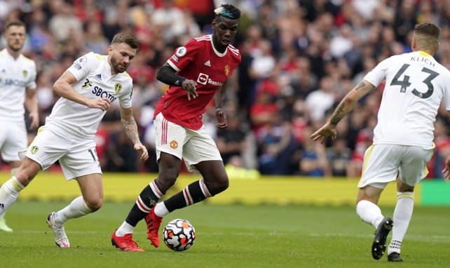 Paul Pogba, con la elástica del Manchester United