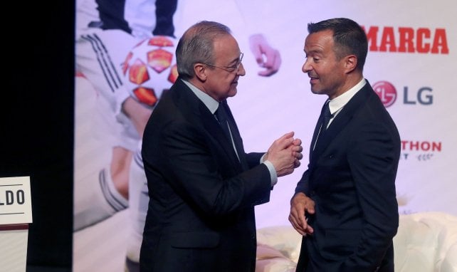 Jorge Mendes y Florentino Pérez charlando