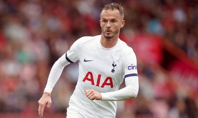 James Maddison, en acción con el Tottenham