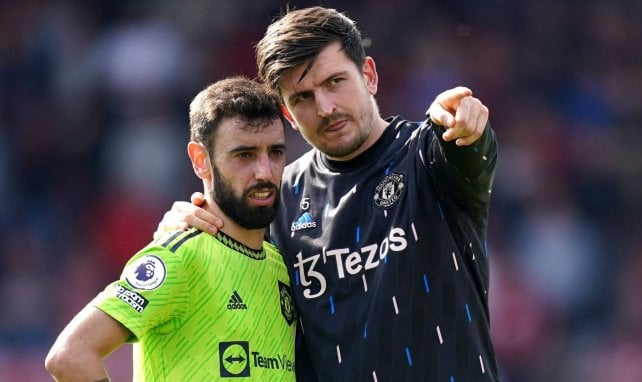 Harry Maguire y Bruno Fernandes