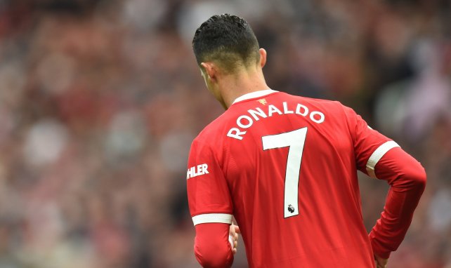 Cristiano Ronaldo con el 7 del Manchester United