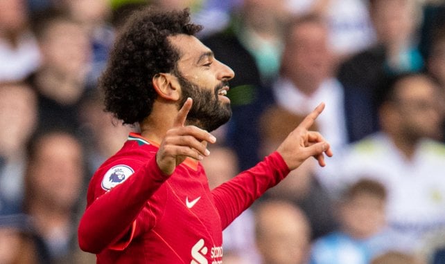 Mohamed Salah celebra un tanto