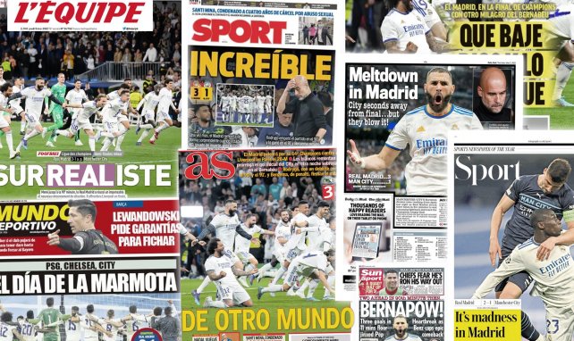 El nuevo milagro del Real Madrid centra las portadas de la prensa en Europa