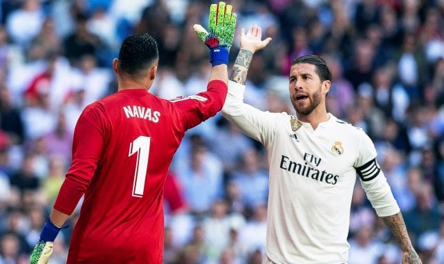 Keylor Navas y Sergio Ramos en su etapa en el Real Madrid